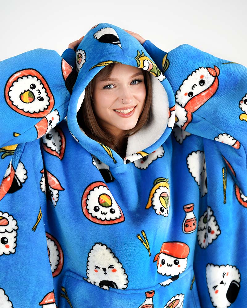 ciepła kocobluza bluza koc Bloozie sushi