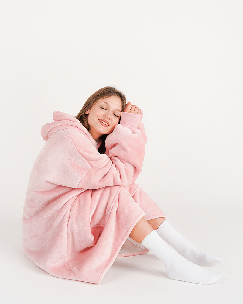 ciepła kocobluza bluza koc Bloozie różowa