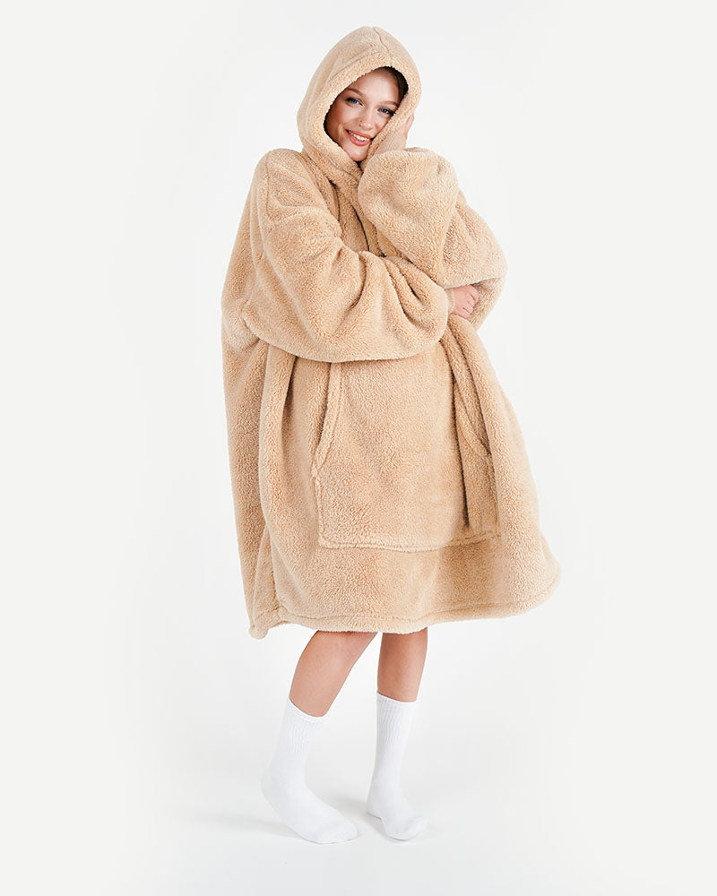 ciepła kocobluza Blozie brązowa furry