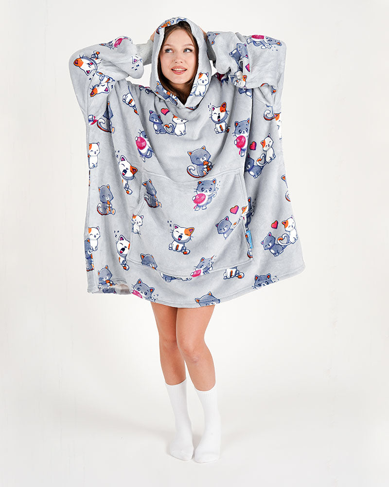 ciepła kocobluza bluza koc Bloozie kot kotki koty