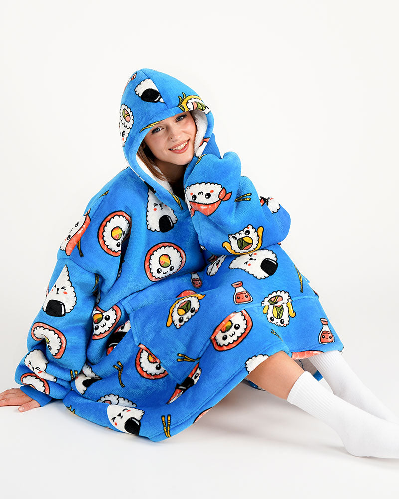 ciepła kocobluza bluza koc Bloozie sushi