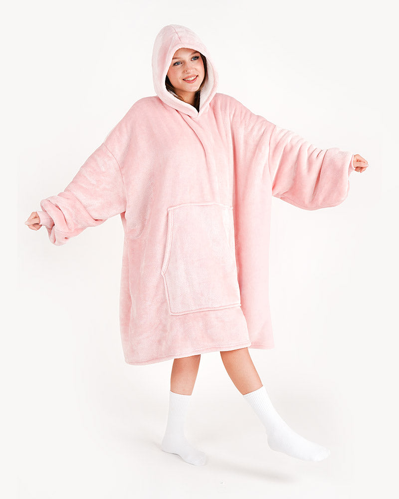 ciepła kocobluza bluza koc Bloozie różowa